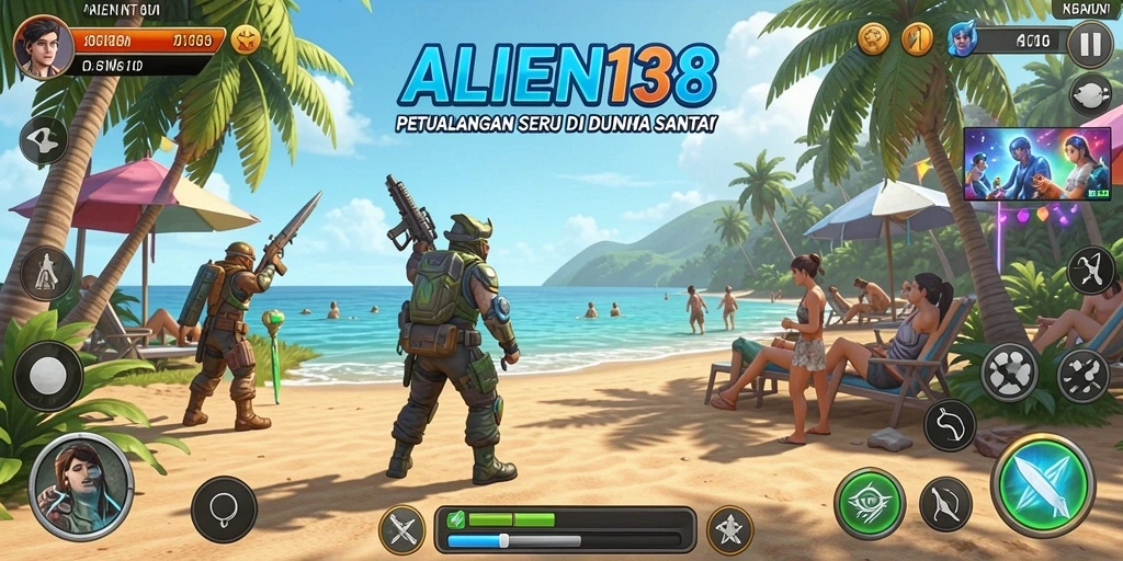 Tangkapan layar menunjukkan gameplay menyenangkan ALIEN138 dengan karakter lucu.