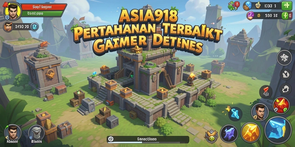Screenshot gameplay ASIA918 menampilkan aksi seru Tower Defense.