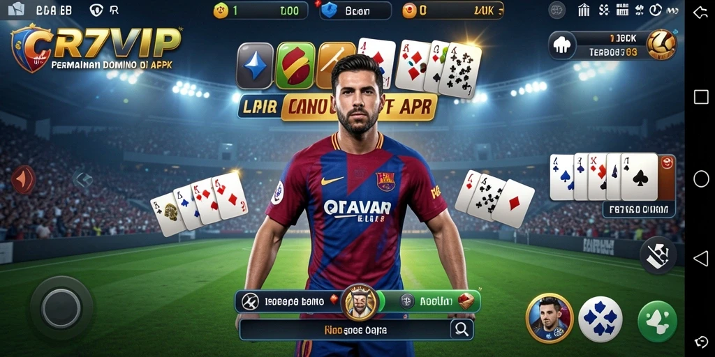 Tampilan gameplay seru dalam permainan domino CR7VIP.