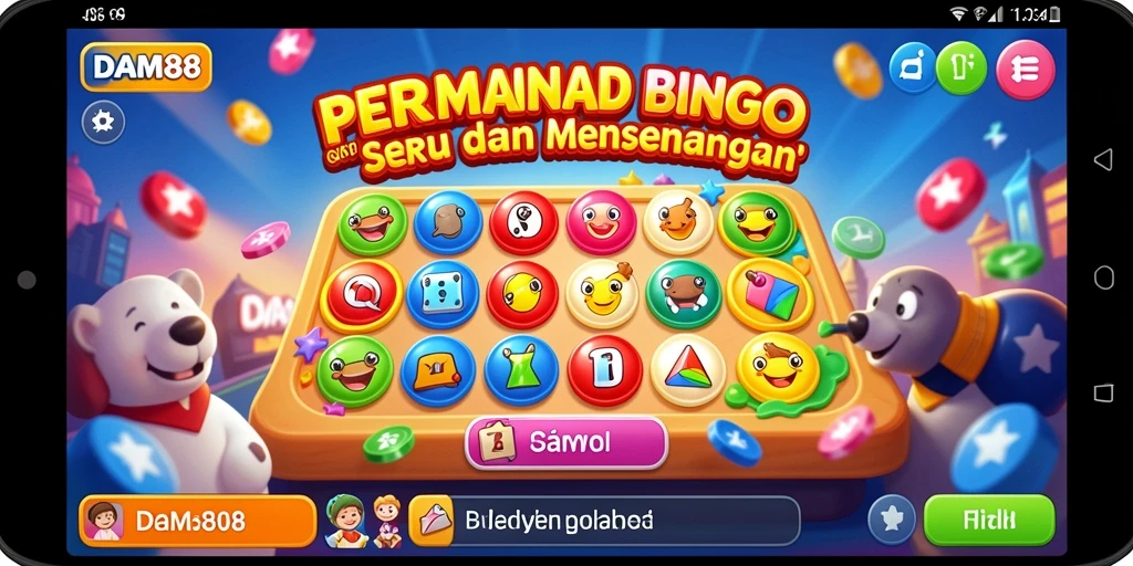Tampilan gameplay Bingo dalam DAM88 yang mengasyikkan dan interaktif.