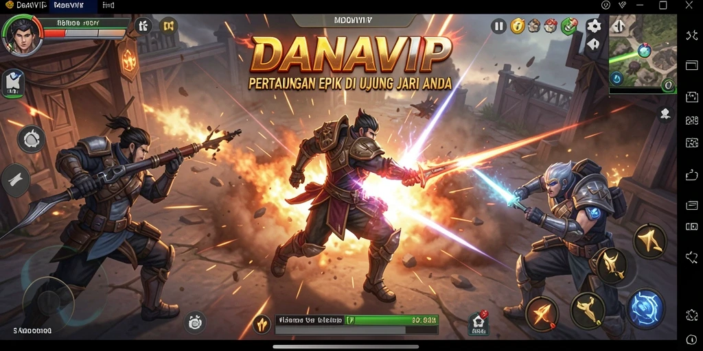 Tampilan gameplay yang seru dan mendebarkan di DANAVIP.