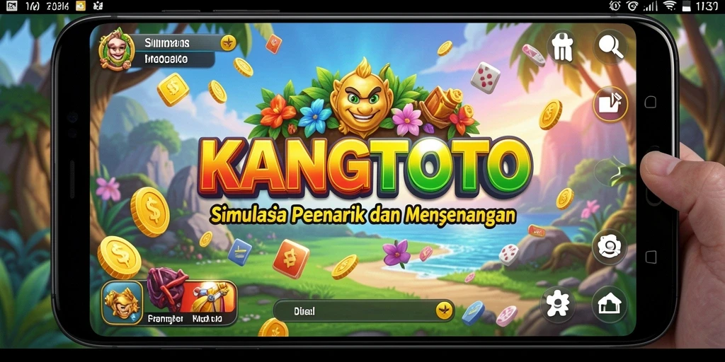 Screenshot gameplay KANGTOTO, menampilkan interaksi dan pengelolaan sumber daya.