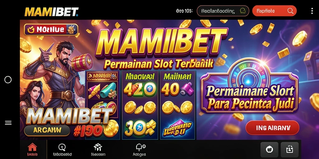 Tampilan menarik dari gameplay MAMIBET di mesin slot.