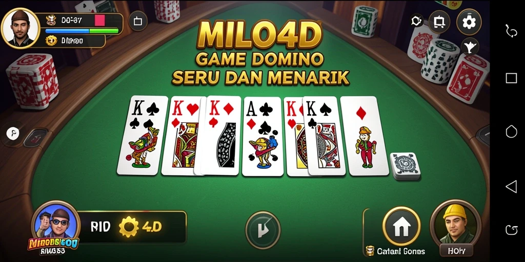 Tampilan gameplay seru dalam game Domino MILO4D.