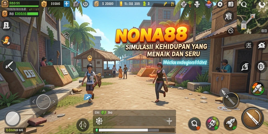 Screenshot NONA88 menampilkan gameplay simulasi yang seru dan interaktif.