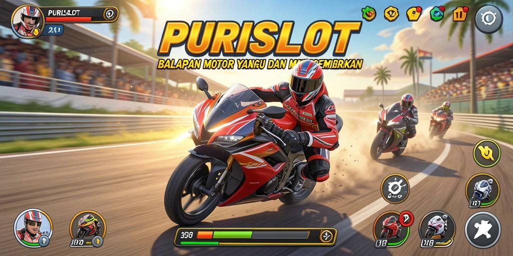 Tampilan balapan seru di PURISLOT dengan motor kustom yang menakjubkan.