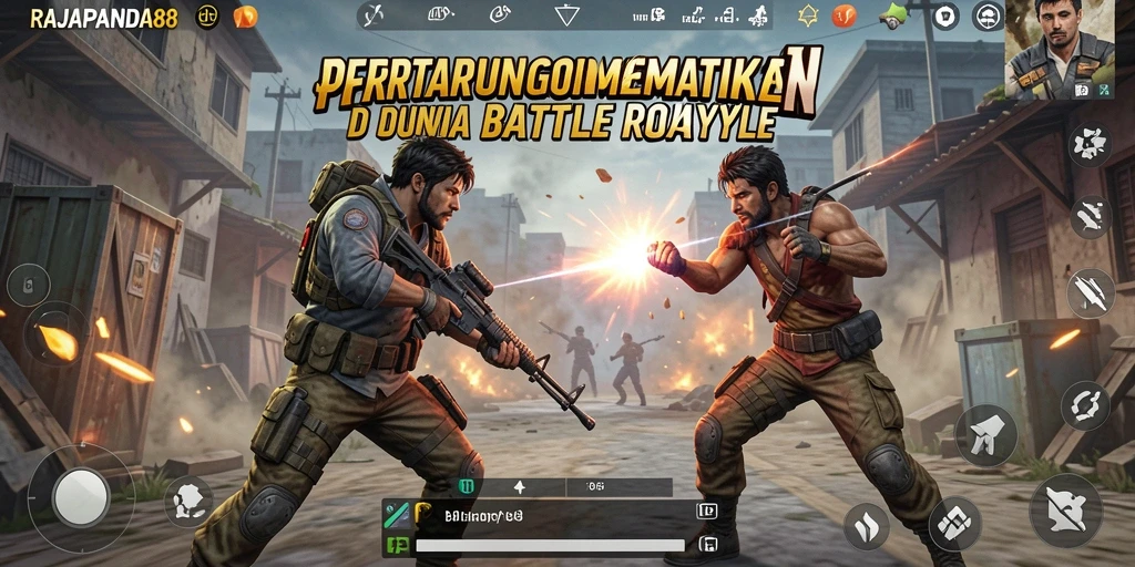Tampilan seru saat pemain bertempur di battlefield RAJAPANDA88.