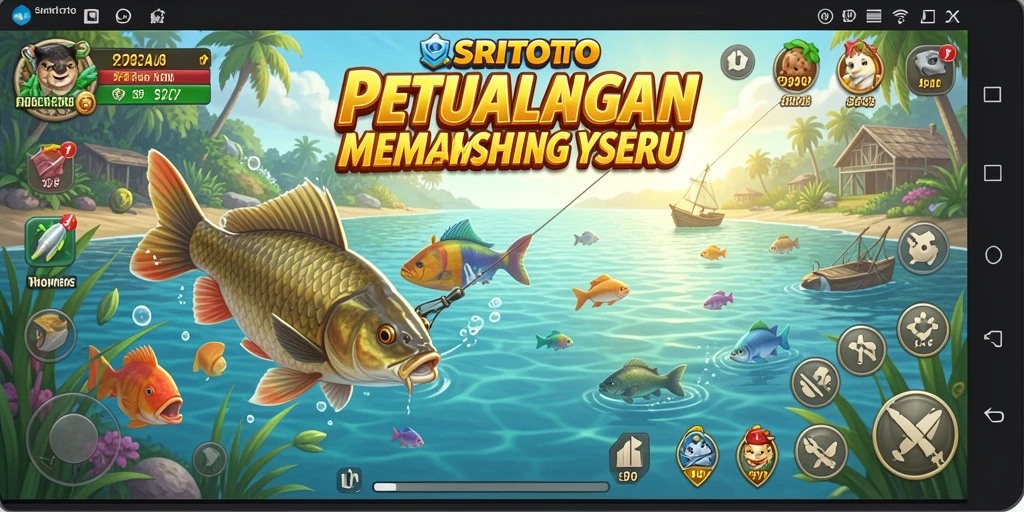 Tampilan gameplay SRITOTO yang seru dan menantang saat memancing.