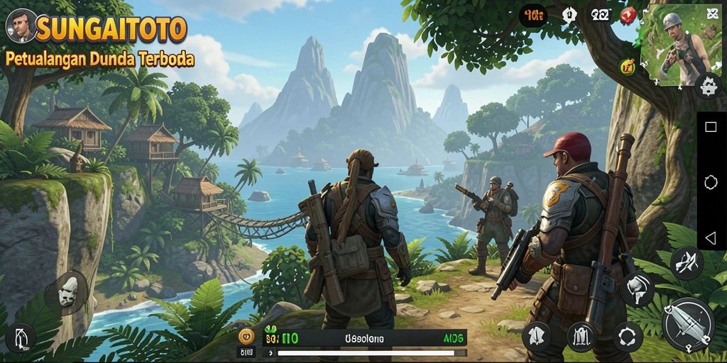 Screenshot menunjukkan gameplay seru dalam dunia terbuka SUNGAITOTO.