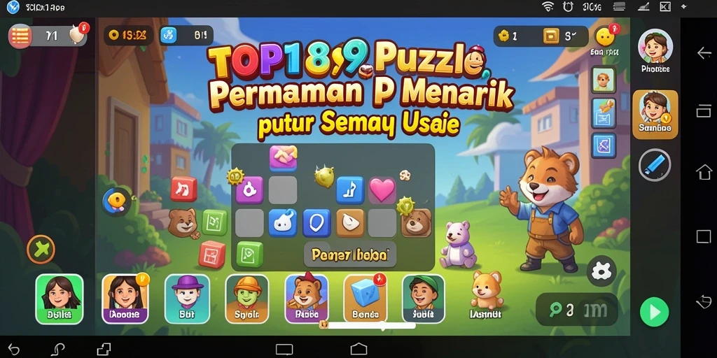 Tangkap momen seru dalam gameplay Puzzle TOPI189.